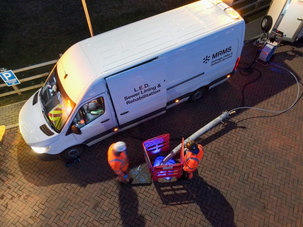 Using precision CCTV drain surveys and GPS utility mapping, MRMS identifies vulnerable pipe sections before failure occurs. Targeted no-dig repairs, such as CIPP lining, prevent costly excavations and business disruption for industrial and public clients.