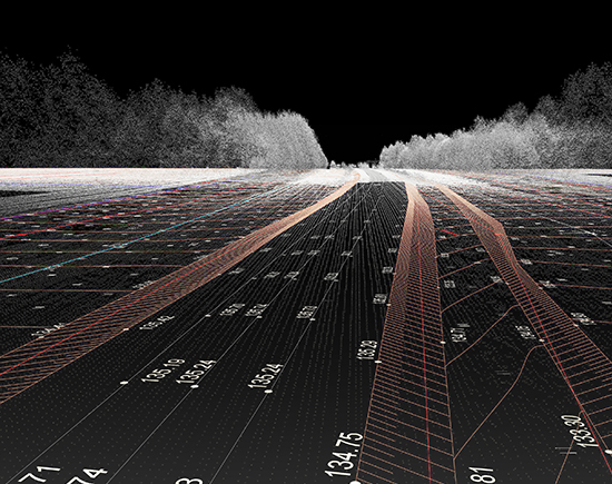 PointCloud side image terrain